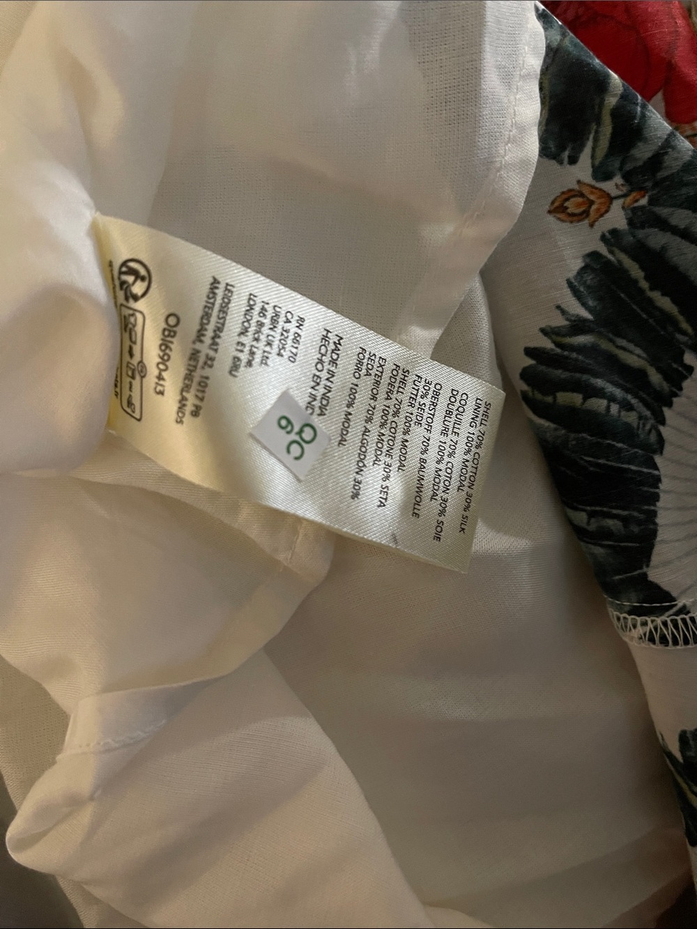 Anthropologie Hawthorn  Buttondown Midi Shirt Dress NWOT. 70%cotton 30% Silk - Picture 8 of 8